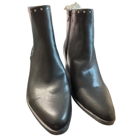 BP Black Ankle Boots With Studded Details & Block Heel Size 10M Women's NWT - Picture 5 of 10